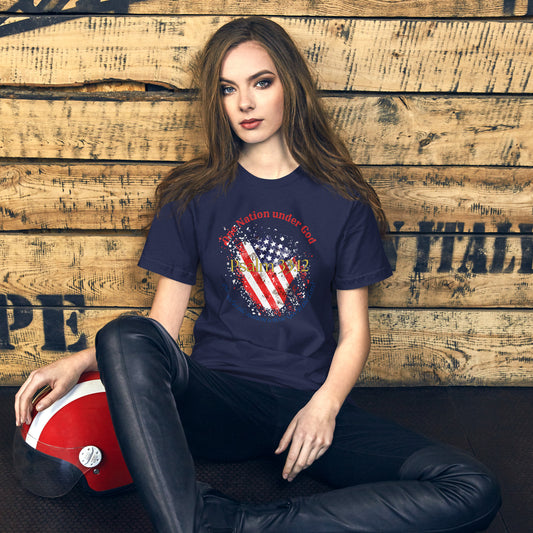 Women Patriotic T-Shirt for 4th of July - Celebrate Independence Day with Faith
