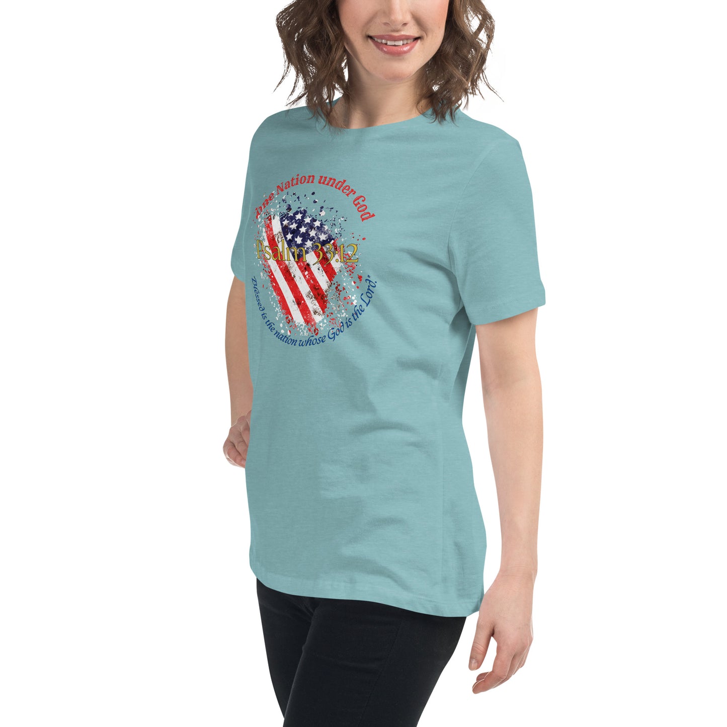 Women Patriotic T-Shirt for 4th of July - Celebrate Independence Day with Faith