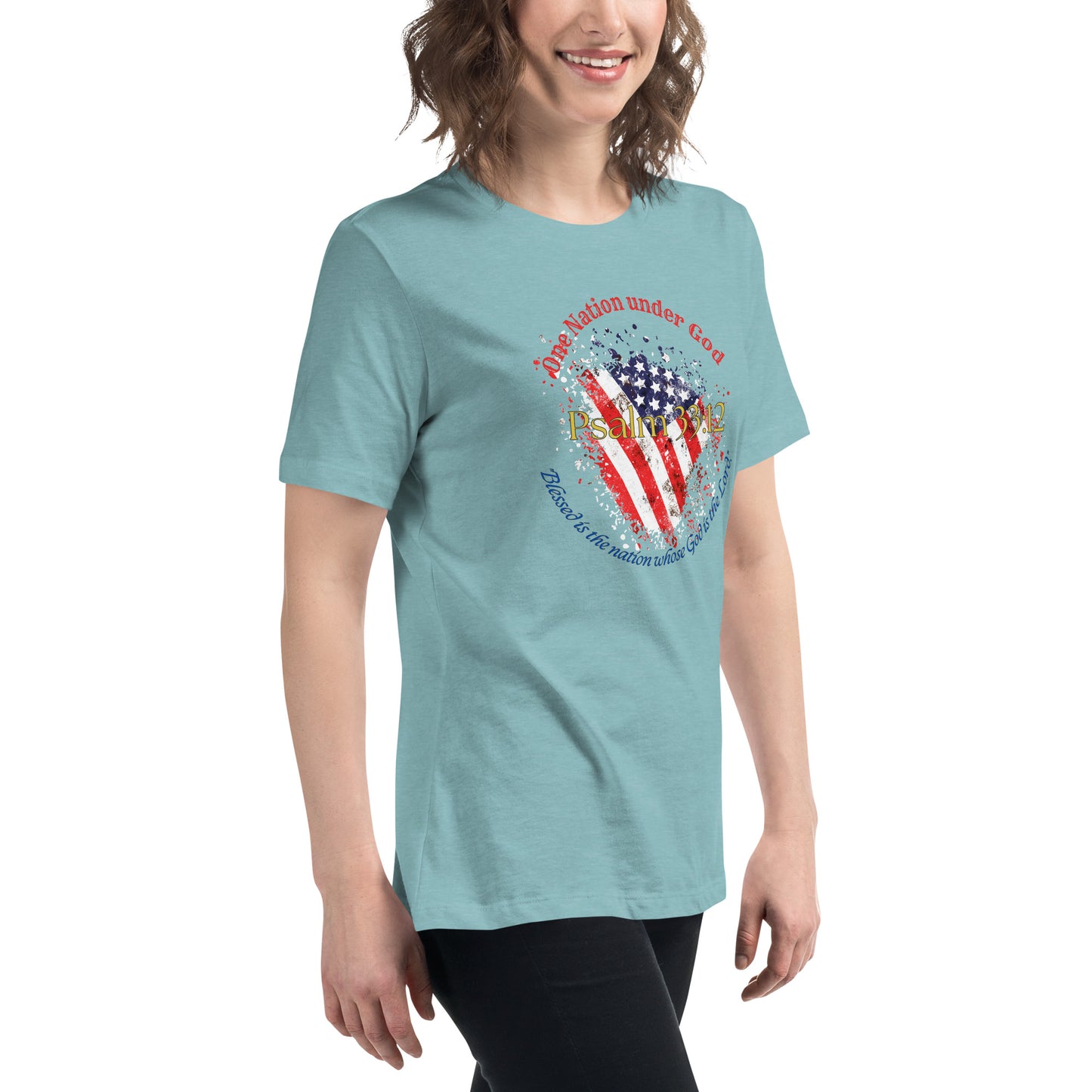 Women Patriotic T-Shirt for 4th of July - Celebrate Independence Day with Faith