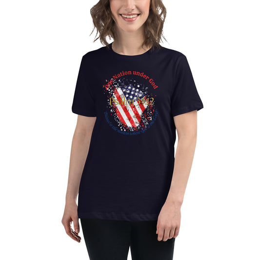 Women Patriotic T-Shirt for 4th of July - Celebrate Independence Day with Faith