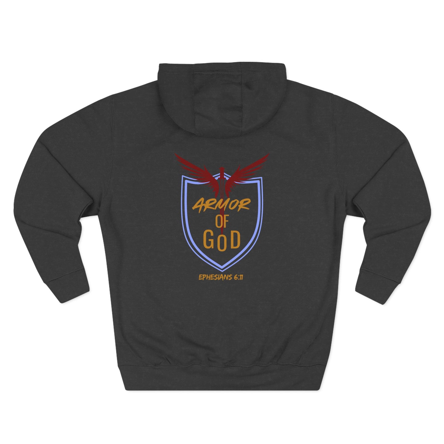 Amor of God Fleece Hoodie — 'Man of God' Front Logo