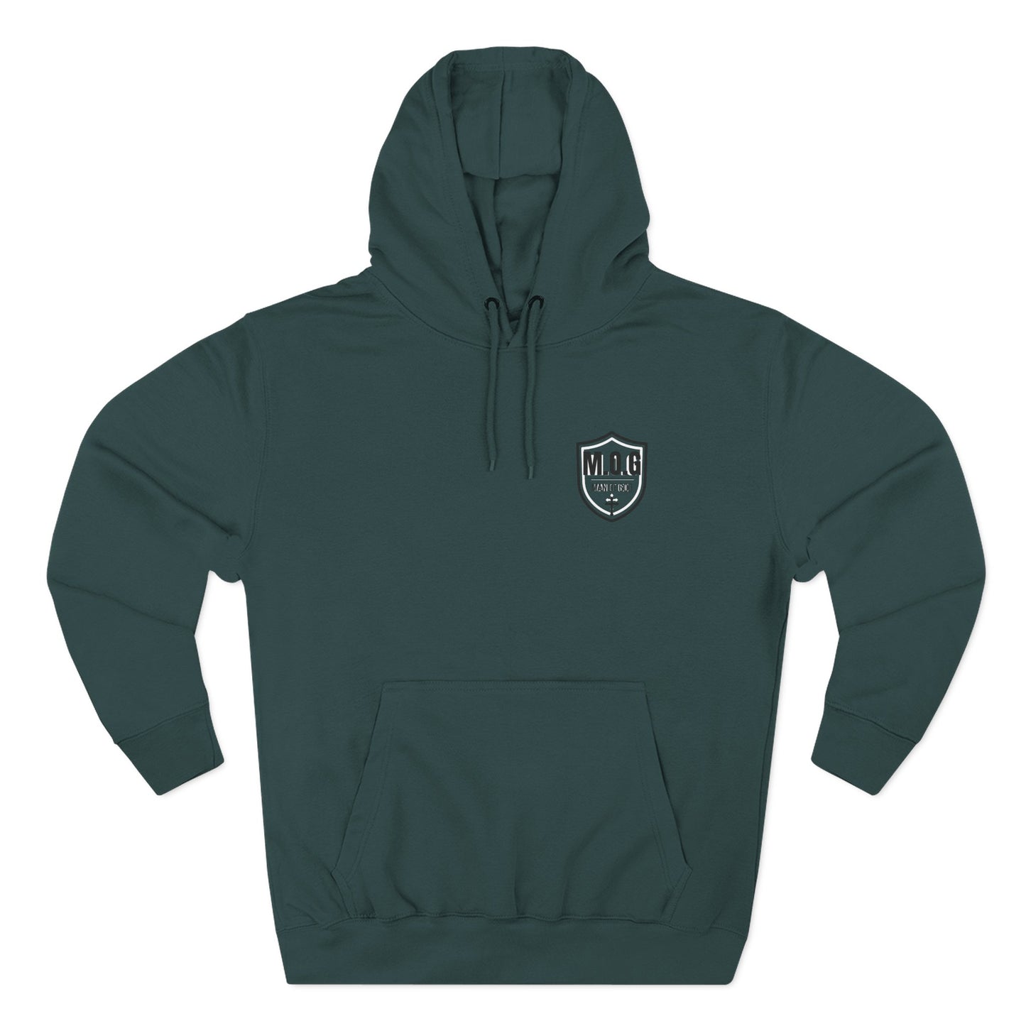 Amor of God Fleece Hoodie — 'Man of God' Front Logo