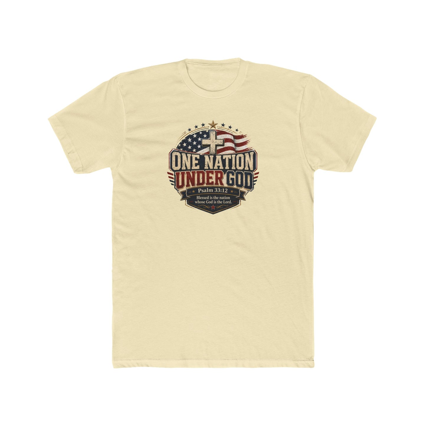 One Nation Under God Christian 4th of July Shirt – Psalm 33:12 Patriotic Faith T-Shirt