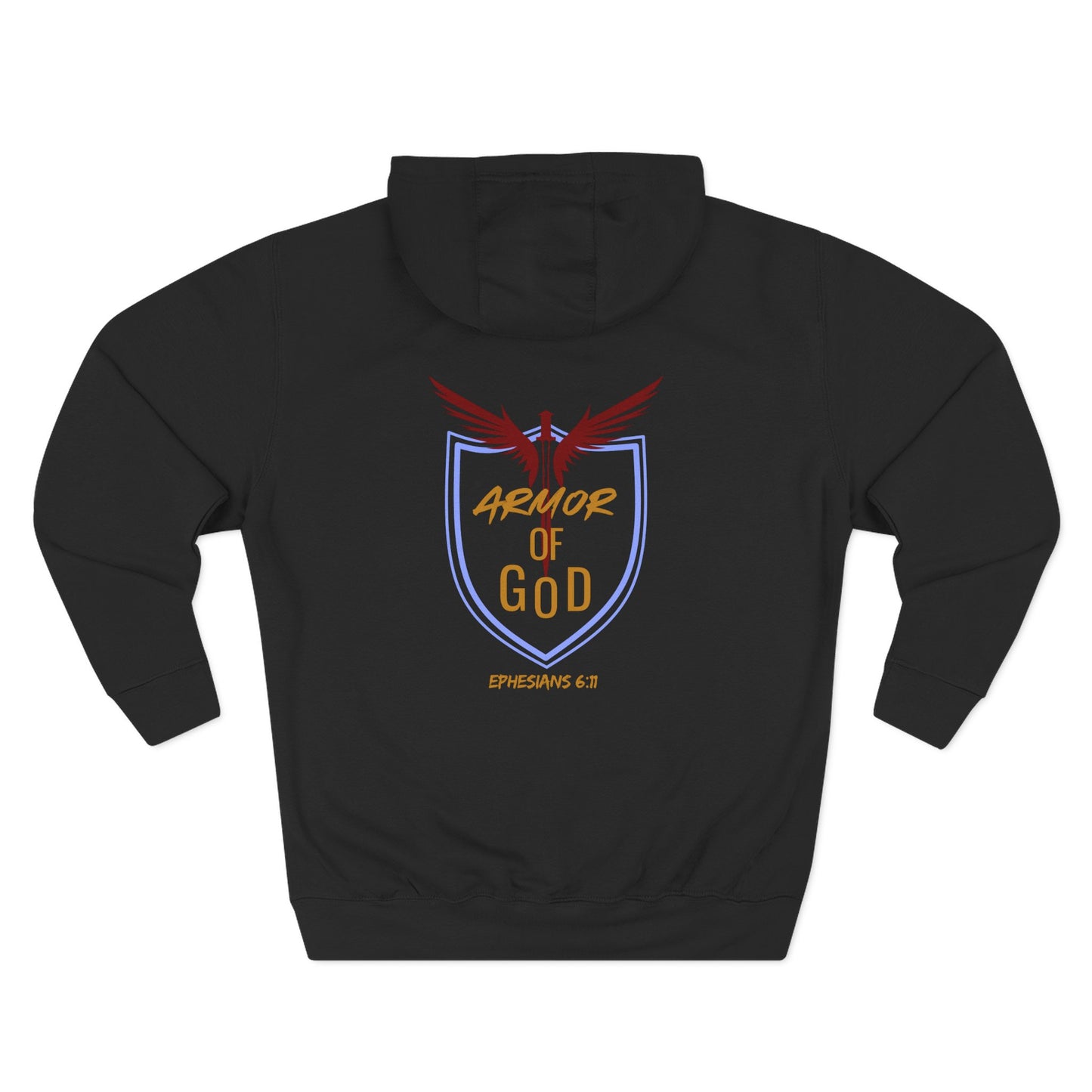 Amor of God Fleece Hoodie — 'Man of God' Front Logo