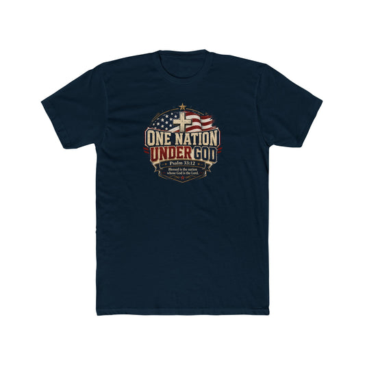 One Nation Under God Christian 4th of July Shirt – Psalm 33:12 Patriotic Faith T-Shirt