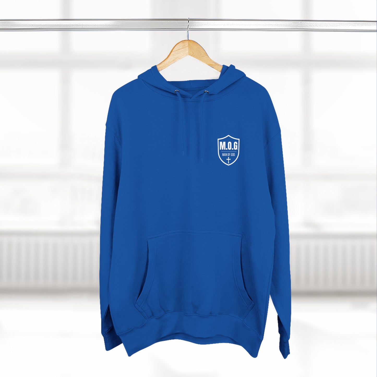 Amor of God Fleece Hoodie — 'Man of God' Front Logo