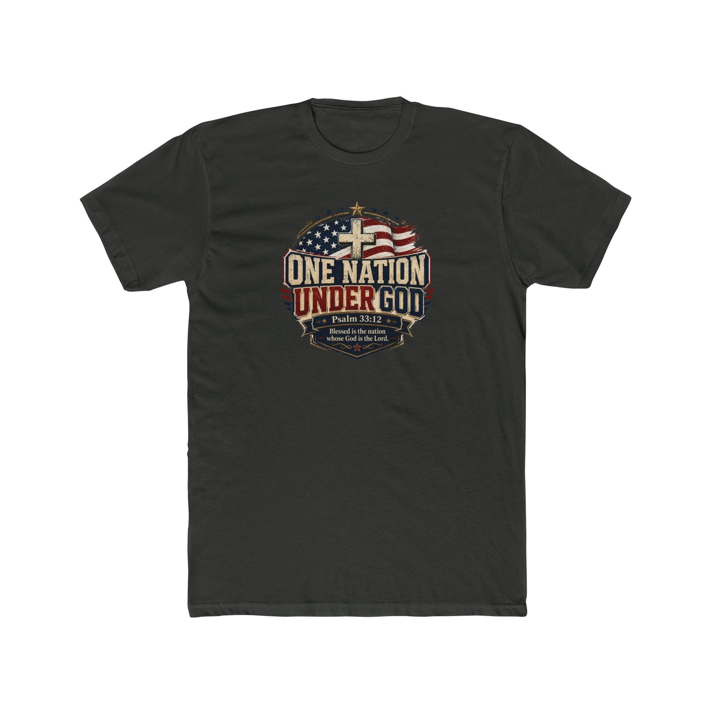 One Nation Under God Christian 4th of July Shirt – Psalm 33:12 Patriotic Faith T-Shirt