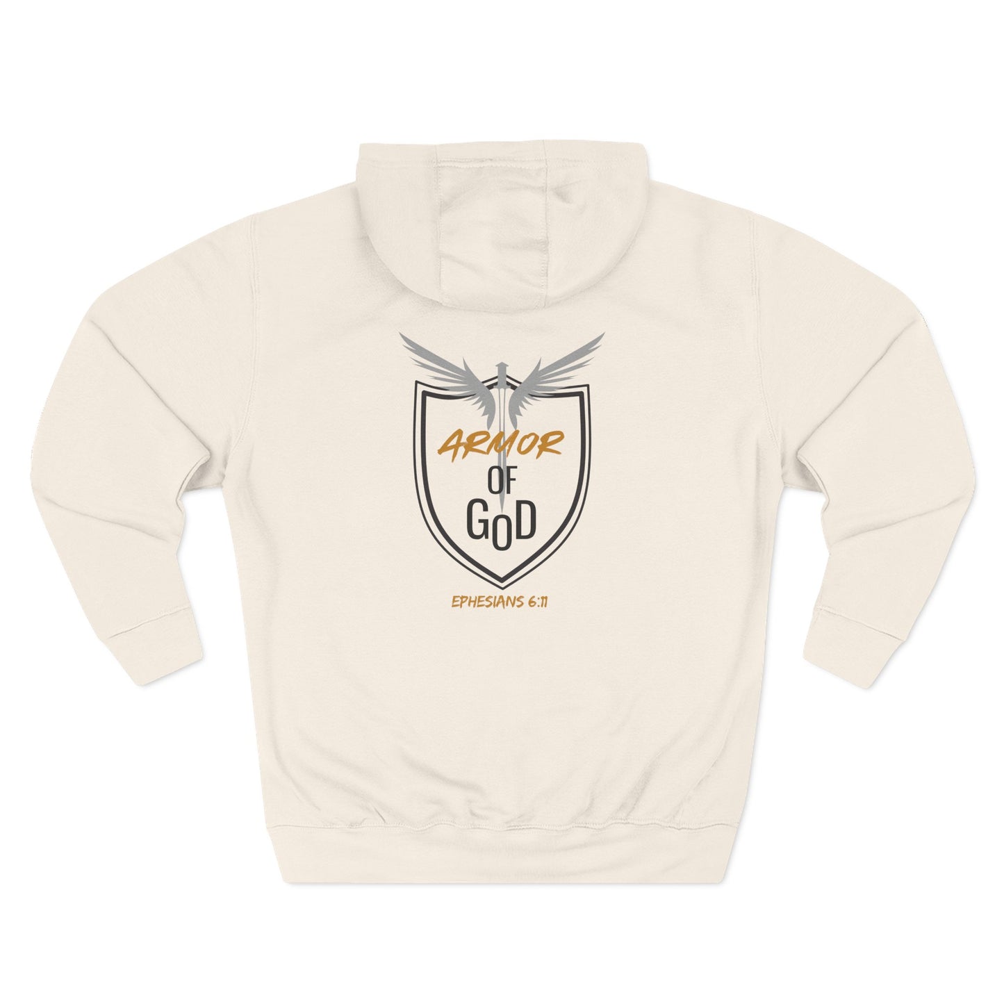 Amor of God Fleece Hoodie — 'Man of God' Front Logo