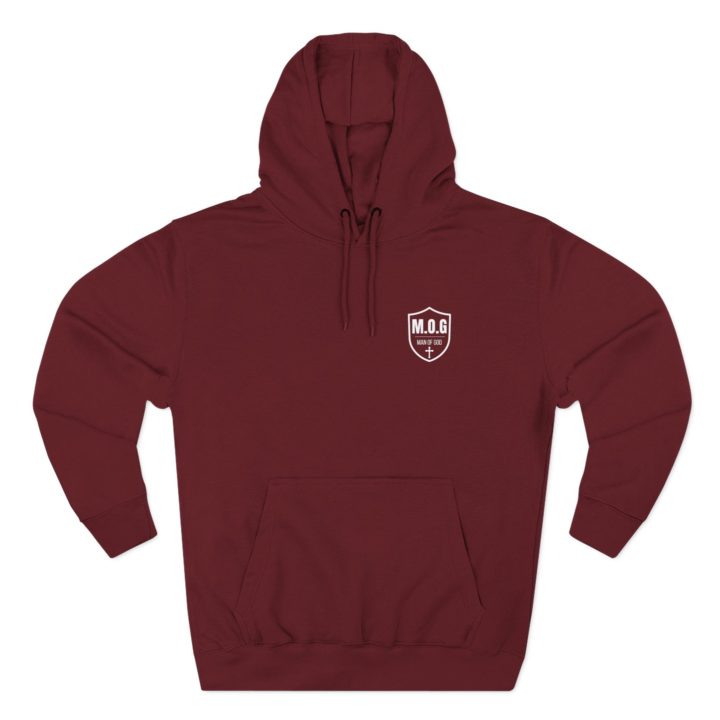 Amor of God Fleece Hoodie — 'Man of God' Front Logo