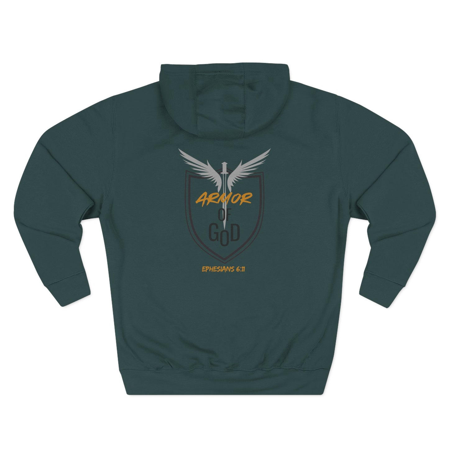 Amor of God Fleece Hoodie — 'Man of God' Front Logo