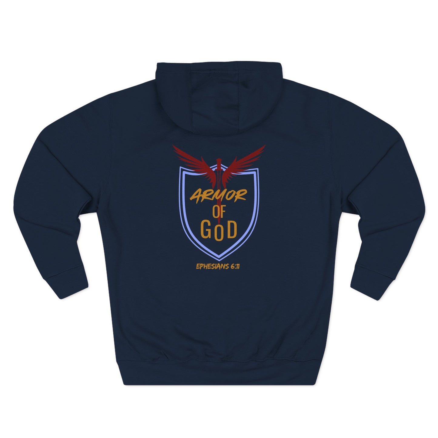 Amor of God Fleece Hoodie — 'Man of God' Front Logo