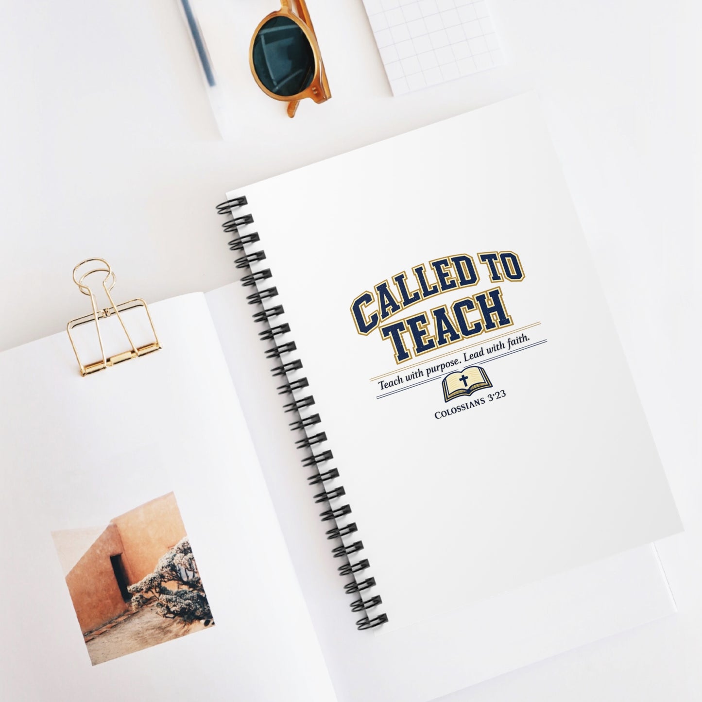 Called to Teach Spiral Notebook – Christian Teacher Journal | Colossians 3:23