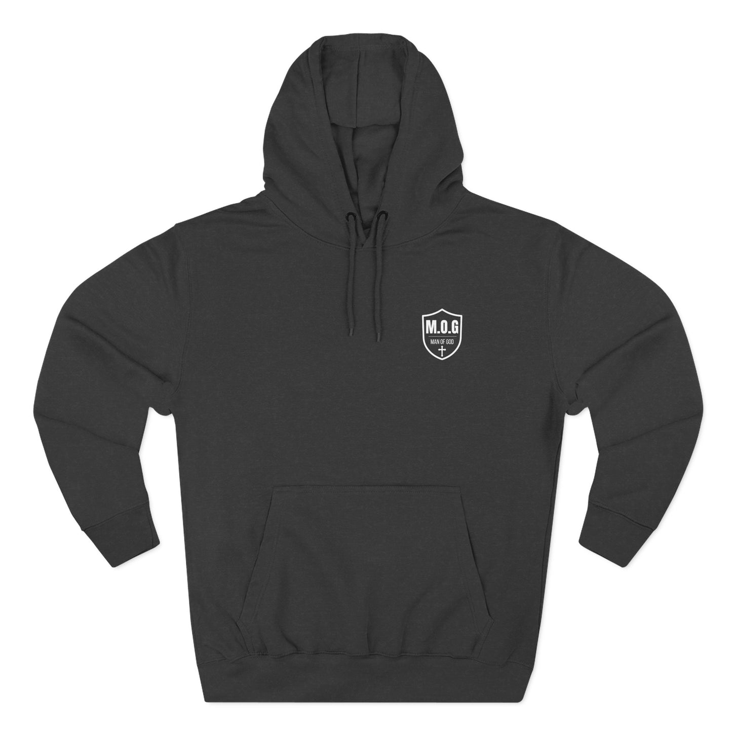 Amor of God Fleece Hoodie — 'Man of God' Front Logo