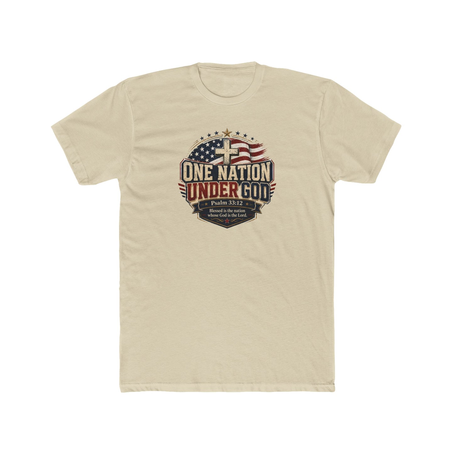 One Nation Under God Christian 4th of July Shirt – Psalm 33:12 Patriotic Faith T-Shirt