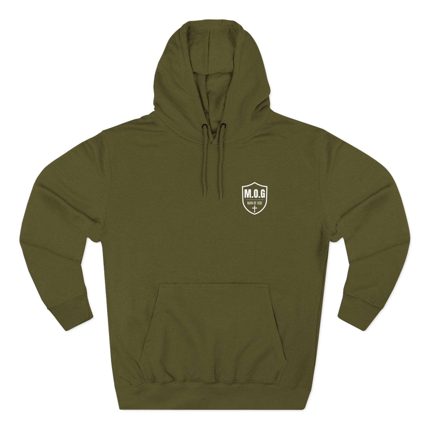 Amor of God Fleece Hoodie — 'Man of God' Front Logo