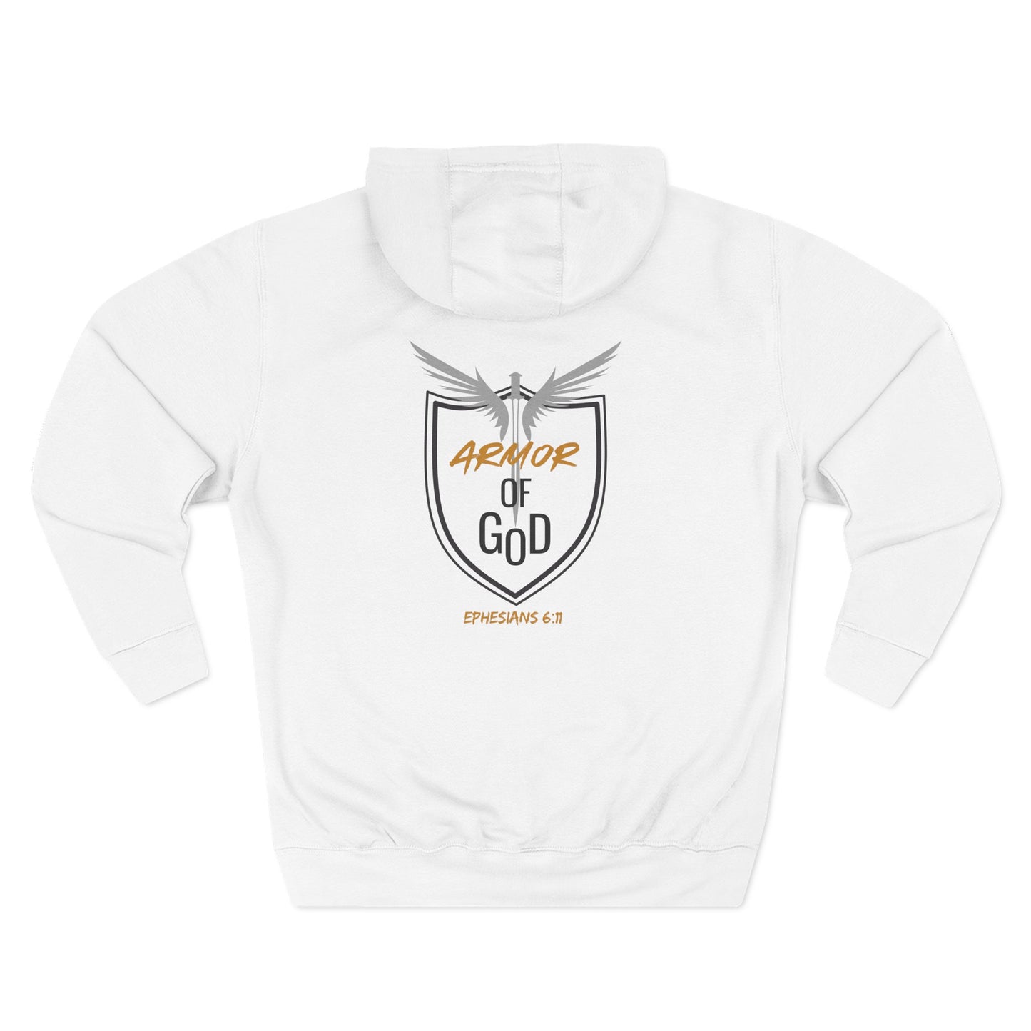 Amor of God Fleece Hoodie — 'Man of God' Front Logo