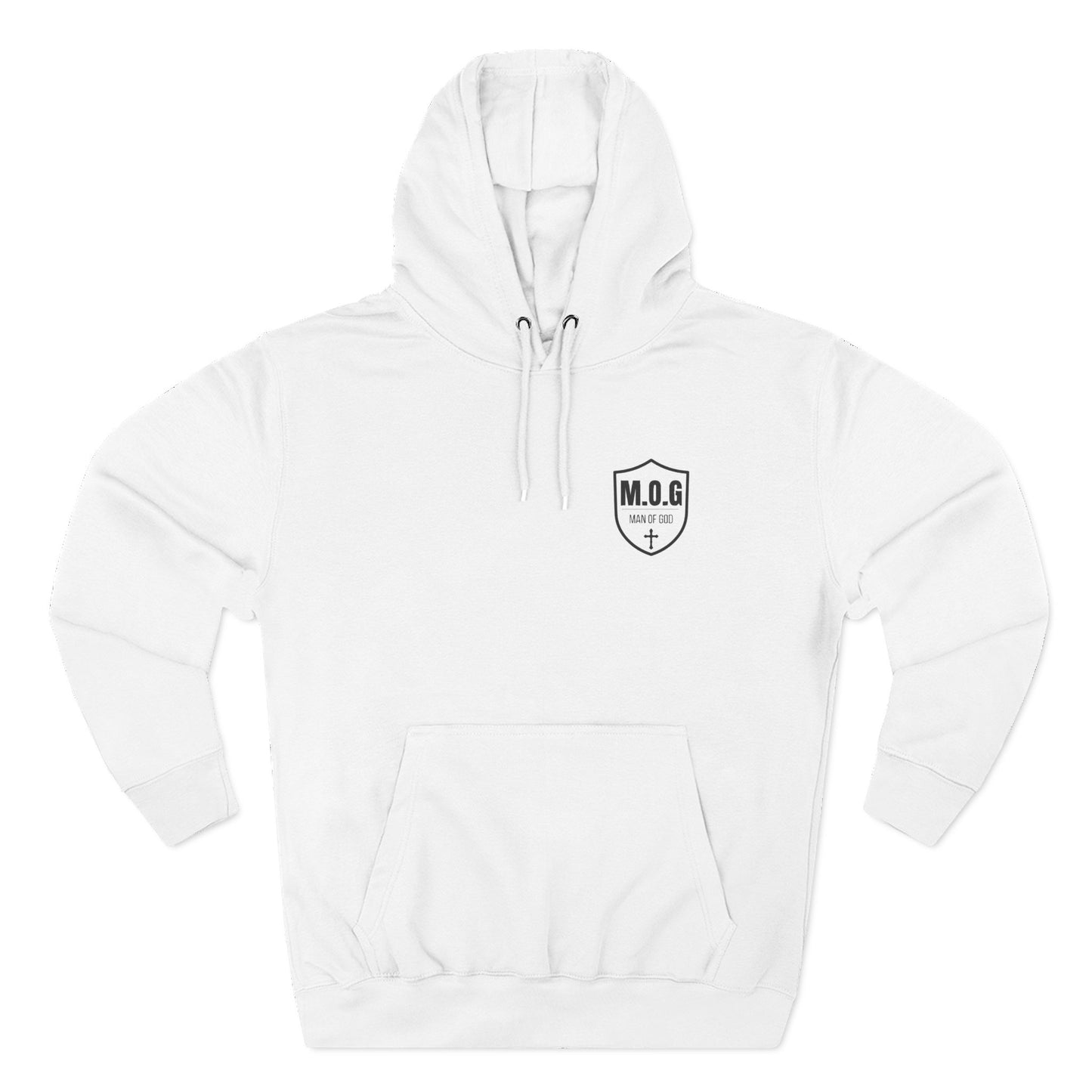 Amor of God Fleece Hoodie — 'Man of God' Front Logo