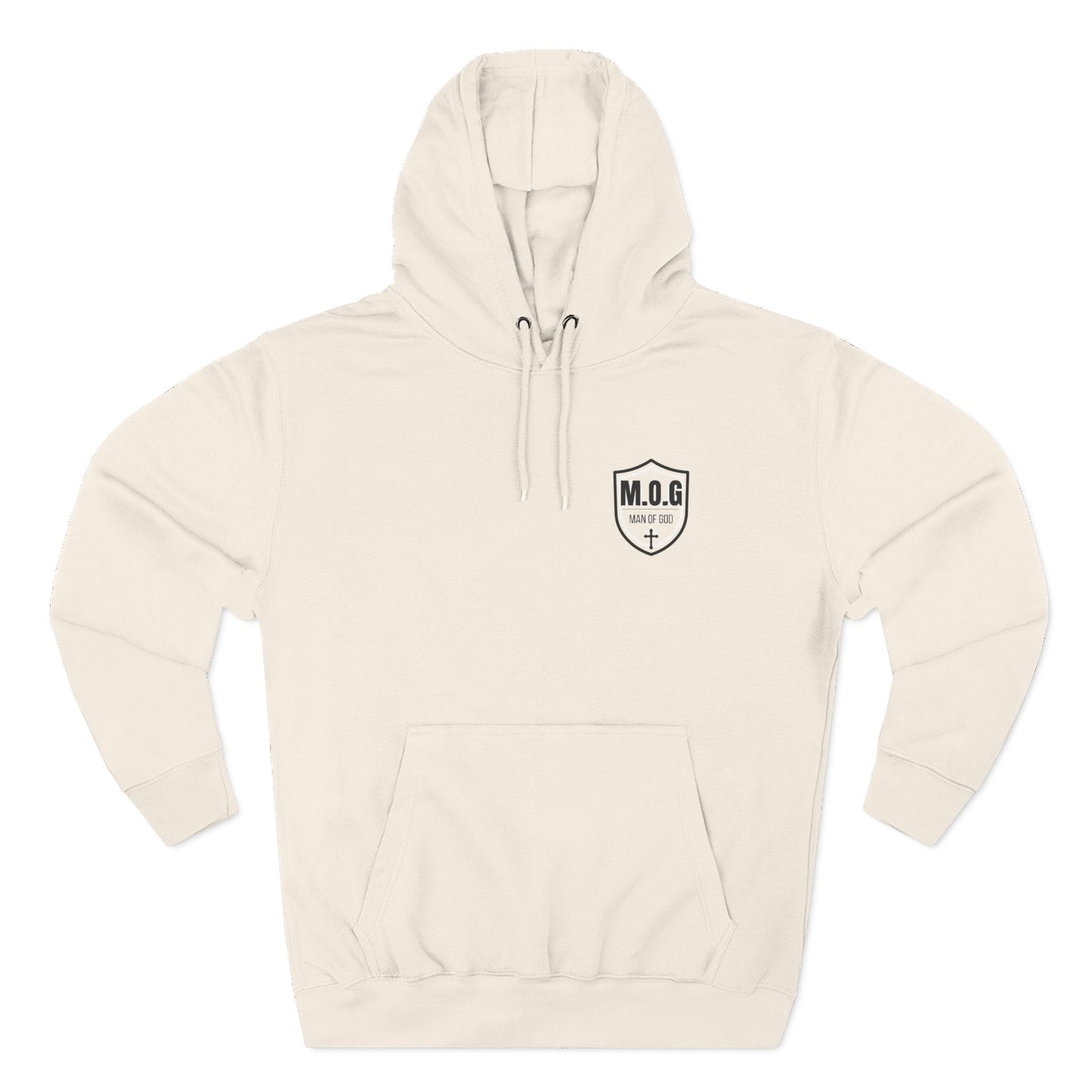 Amor of God Fleece Hoodie — 'Man of God' Front Logo