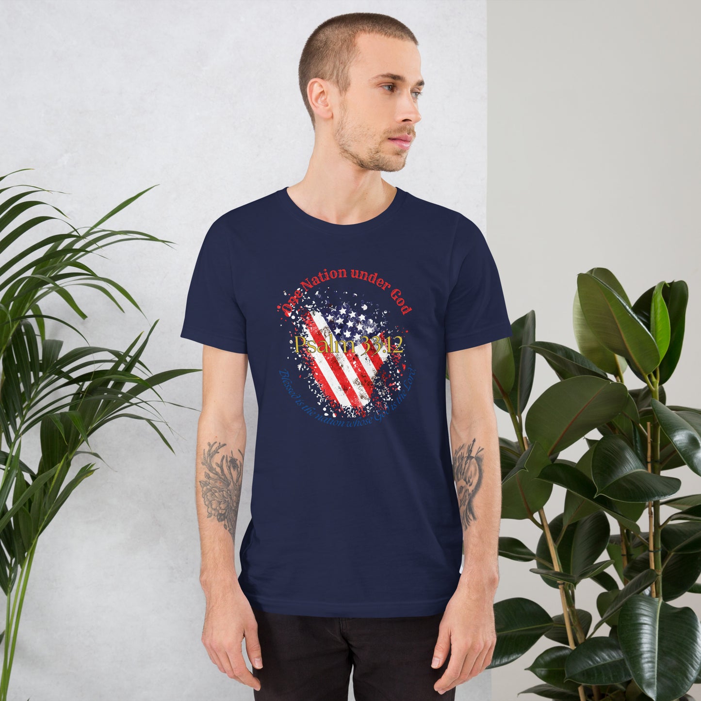 Men's Patriotic T-Shirt for 4th of July - Celebrate Independence Day with Faith