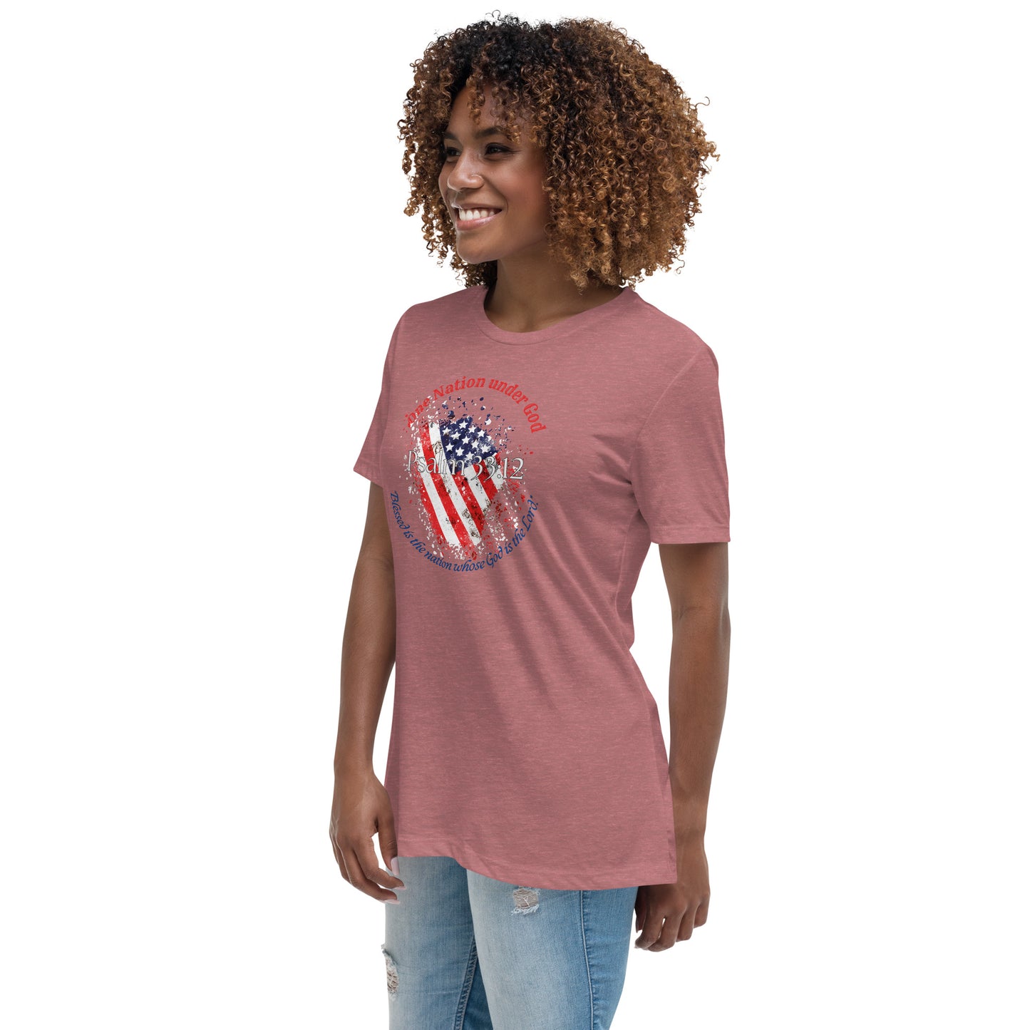 Women's Patriotic Christian T-Shirt for 4th of July - Celebrate Independence Day with Faith